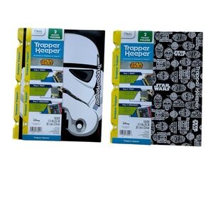 Trapper Keeper Star Wars Disney 2 Pocket Folder Set New Darth Vader Mead
